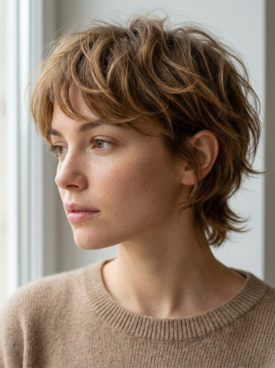 Tousled Bixie - chaotische Kurzhaarfrisur